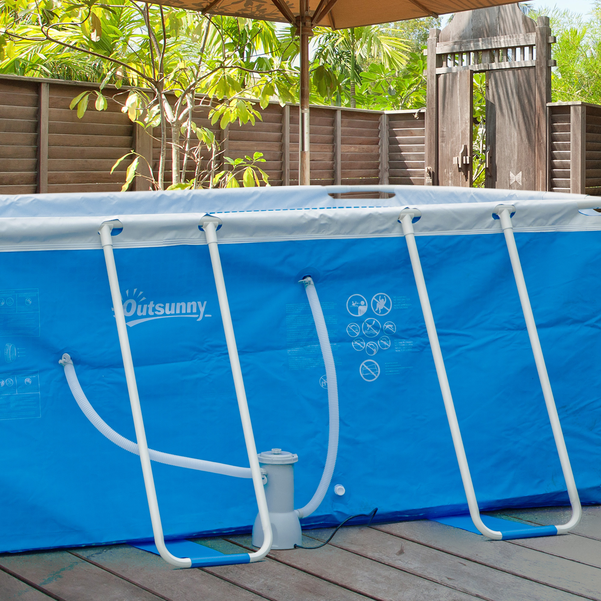Outsunny Filterpumpe Kartuschenfilter für oberirdische Pools 3785 L/h 90 W