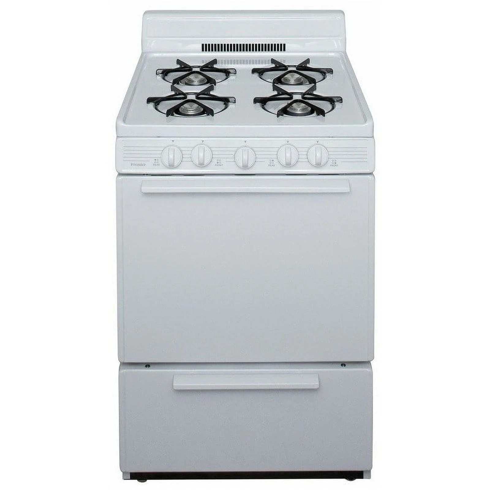 Premier SCK100OP - 24 Inch Freestanding All Gas Range with Open 3 cu. ft. Total Oven Capacity in White
