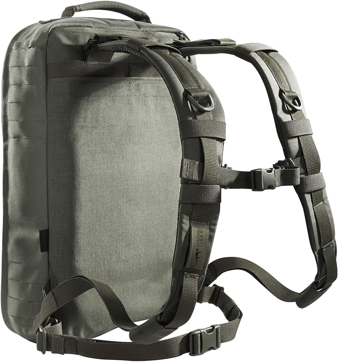 Tasmanian Tiger TT Medic Assault Pack MKII L Taktischer Erste Hilfe Einsatz Rucksack Leer für Notfall Reisen Camping Wandern Radfahren Outdoor (Steingrau-Oliv IRR)