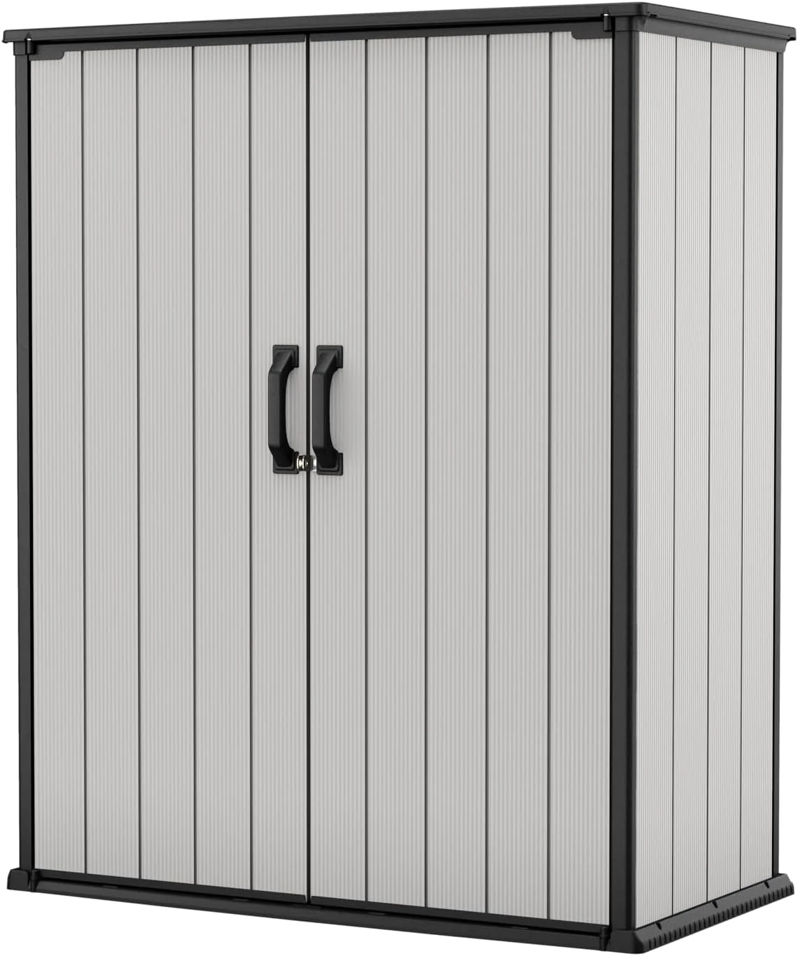 Keter Premier Tall 4.6 x 5.6 ft. Resin Outdoor Storage Shed Shelving Brackets Patio Furniture
