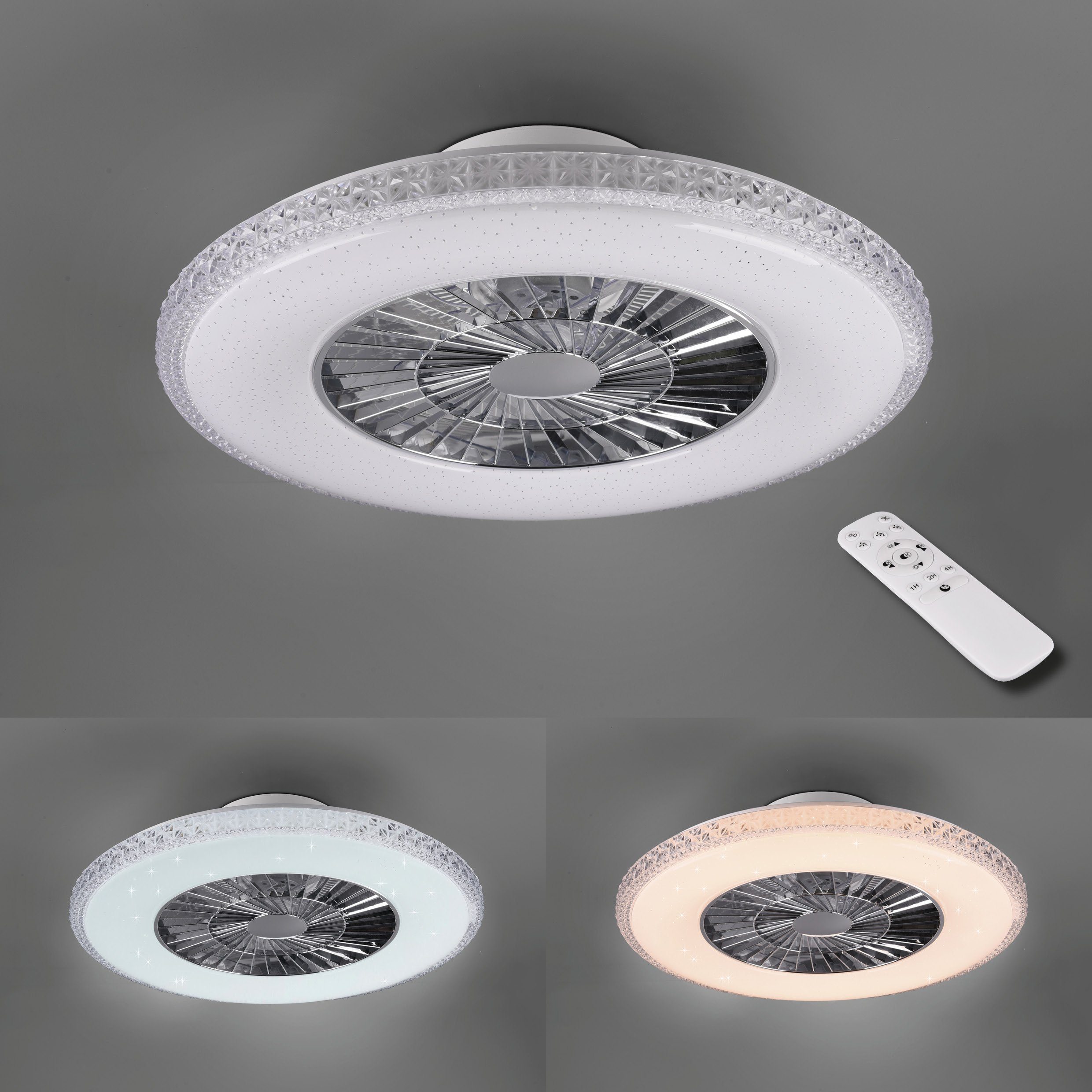 LED Deckenleuchte Harstad Deckenventilator
