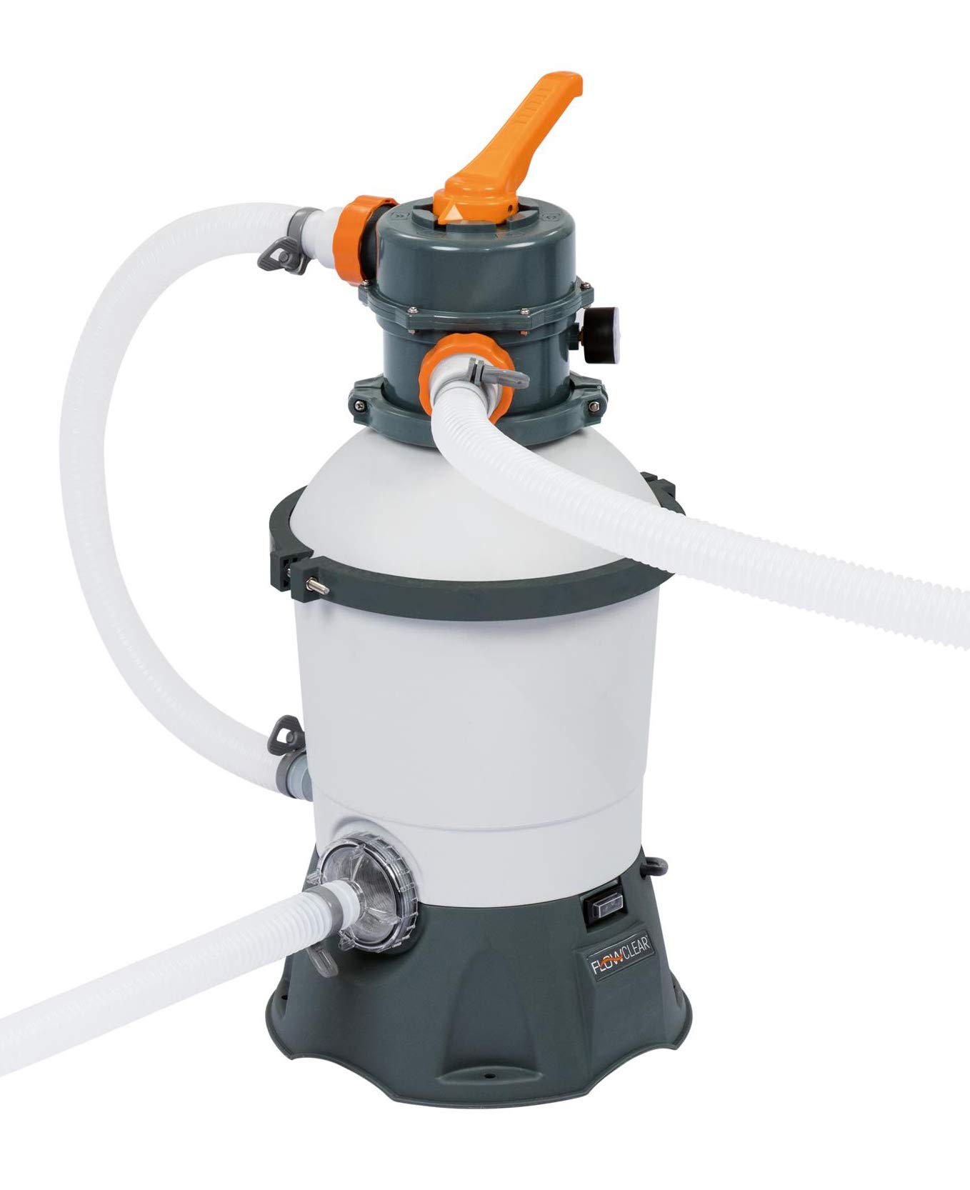 Bestway Flowclear Sandfilteranlage 3.028 Liter pro Stunde grau für Pool Garten Teich mit Filterpumpe