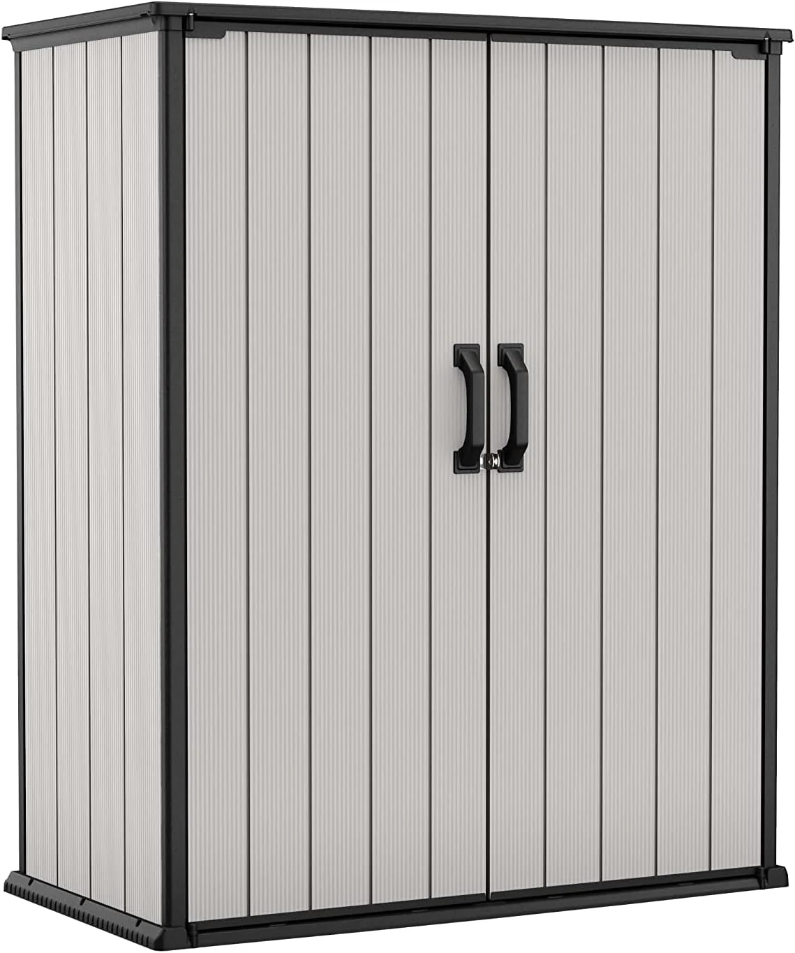 Gerätehaus Keter, 140 x 170 x 73,6 cm, 1400l, Grau/Schwarz, box Premier Tall, Fassungsvermögen, Außenmaße (BxHxT)