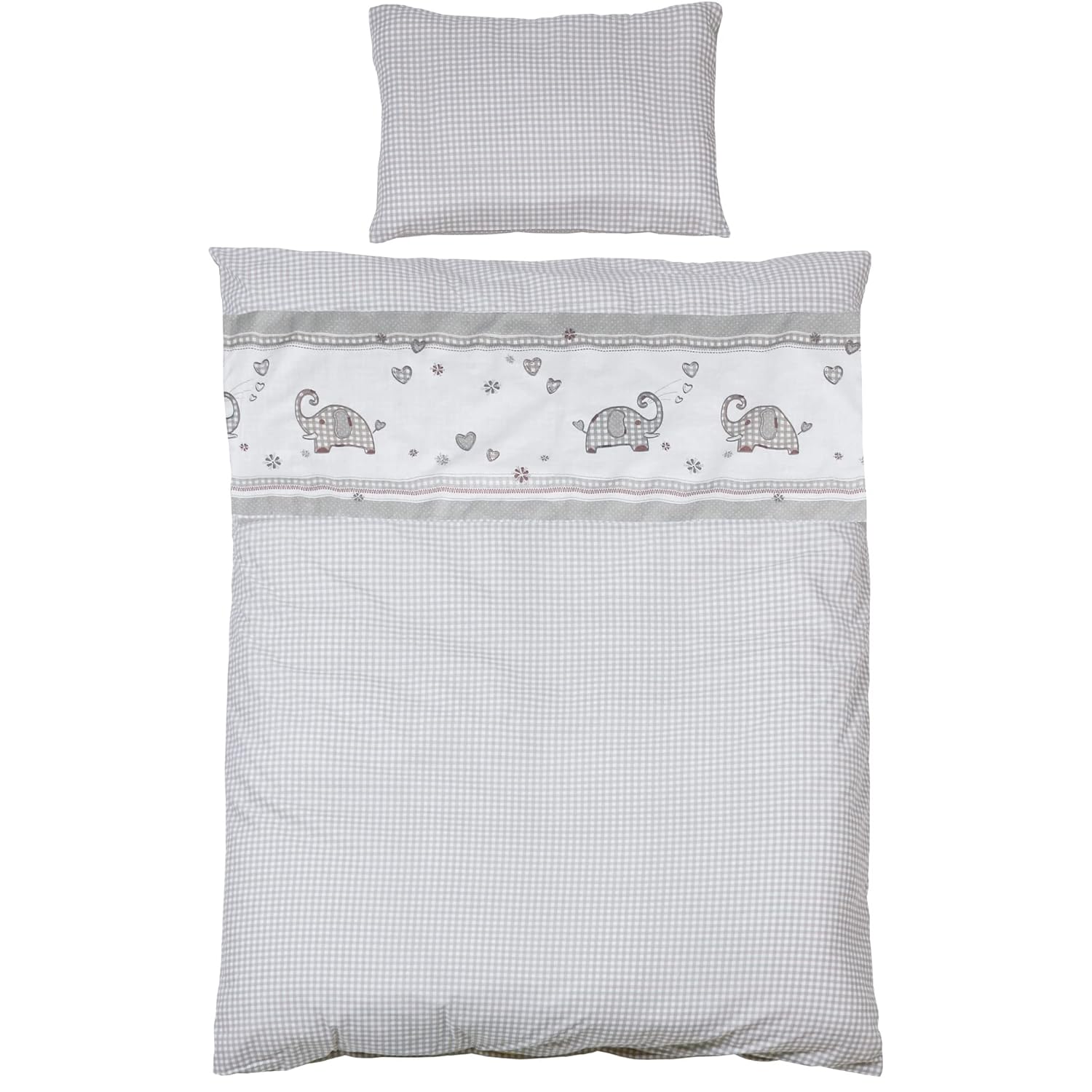roba Babybett Set Jumbotwins - 70 x 140 cm - Kinderbett mitwachsend / umbaubar - Komplett inkl. Bettwäsche, Himmel, Matratze - Höhenverstellbar - Holz weiß