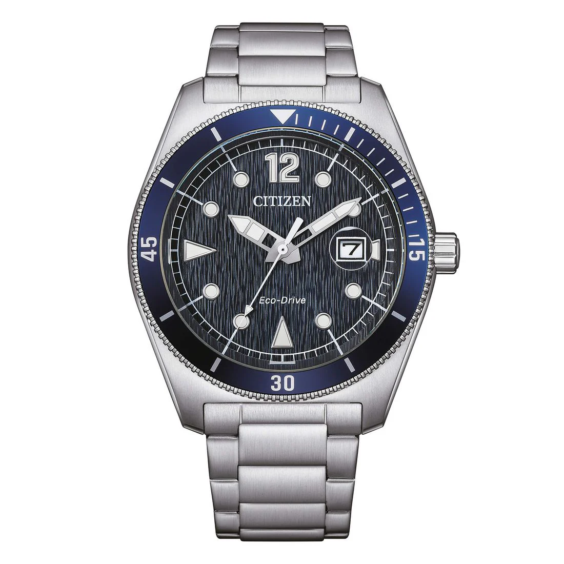 Orologio Citizen Marine in acciaio quadrante blu texturizzato AW1881-52L