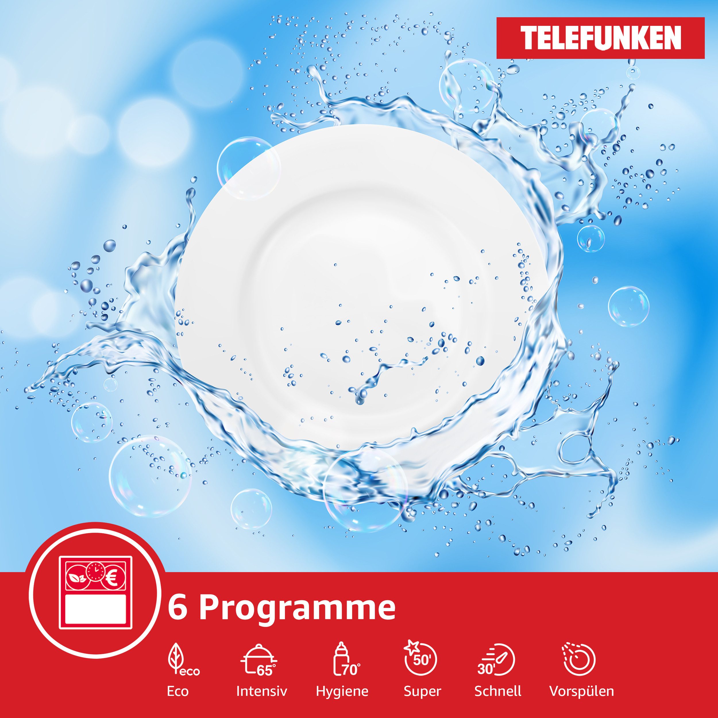 teilintegrierbarer Geschirrspüler GET6012DI