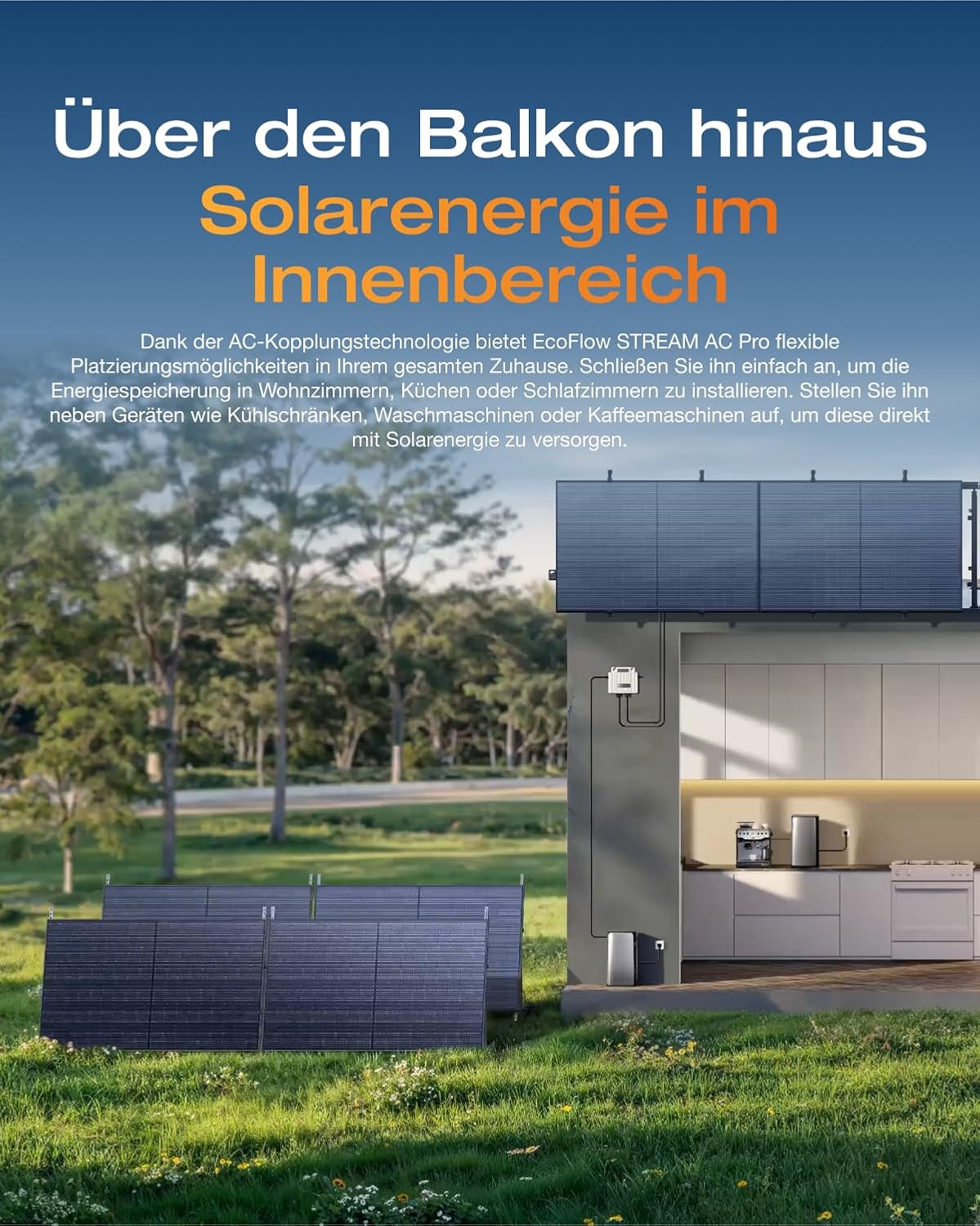 ECOFLOW Stream AC Pro 0% VAT, Balkonkraftwerk mit Speicher 1,92kWh,100% Kompatibel mit Allen Balkonkraftwerke, 2300W Dual AC-Anschlüsse, Kleine Verpackungsmängel, Produkt unbenutzt(Generalüberholt)