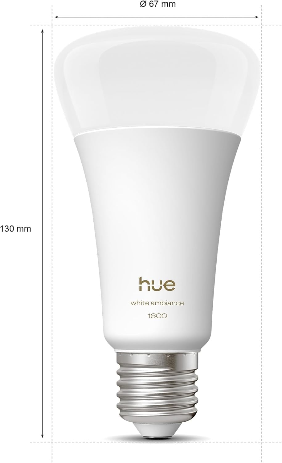 Hue Bundle – 4 x weiße Ambiance 1600 A67 E27 Smart-Leuchtmittel, extra hell, dimmbar, warmes bis kühles Licht, App- und Sprachsteuerung, funktioniert mit Alexa, Google Home und HomeKit
