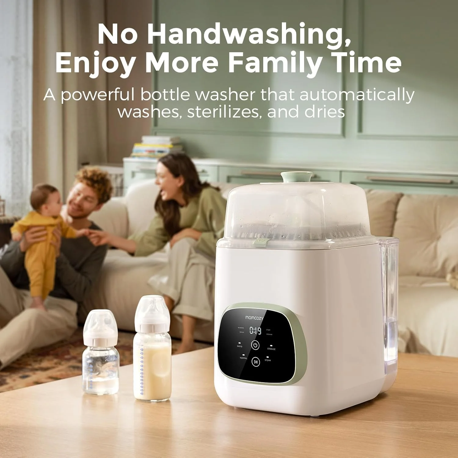 Baby Bottle Washer, Sterilizer & Dryer - All-in-One Cleaning Machine for Bottles, Pump Parts & Baby Essentials