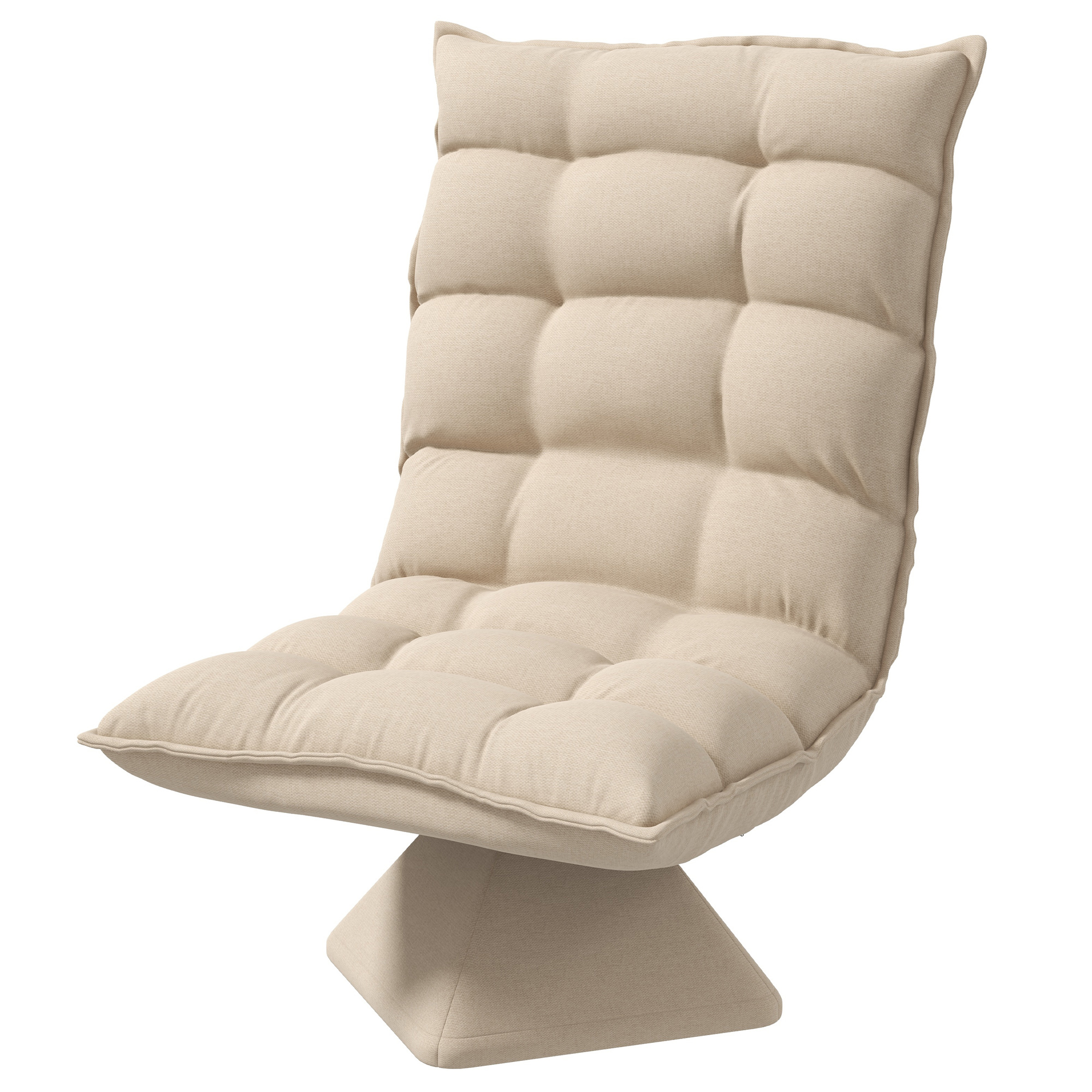 HOMCOM Relaxsessel Lesesessel, drehbar, Leinenoptik, 62 cm x 70 cm x 95 cm, Beige
