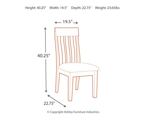 Ashley Furniture Signature Design   Ralene Upholstered Dining Side Chair   Rake Back Style   Set of 2   Medium Brown : Amazon.it: Casa e cucina