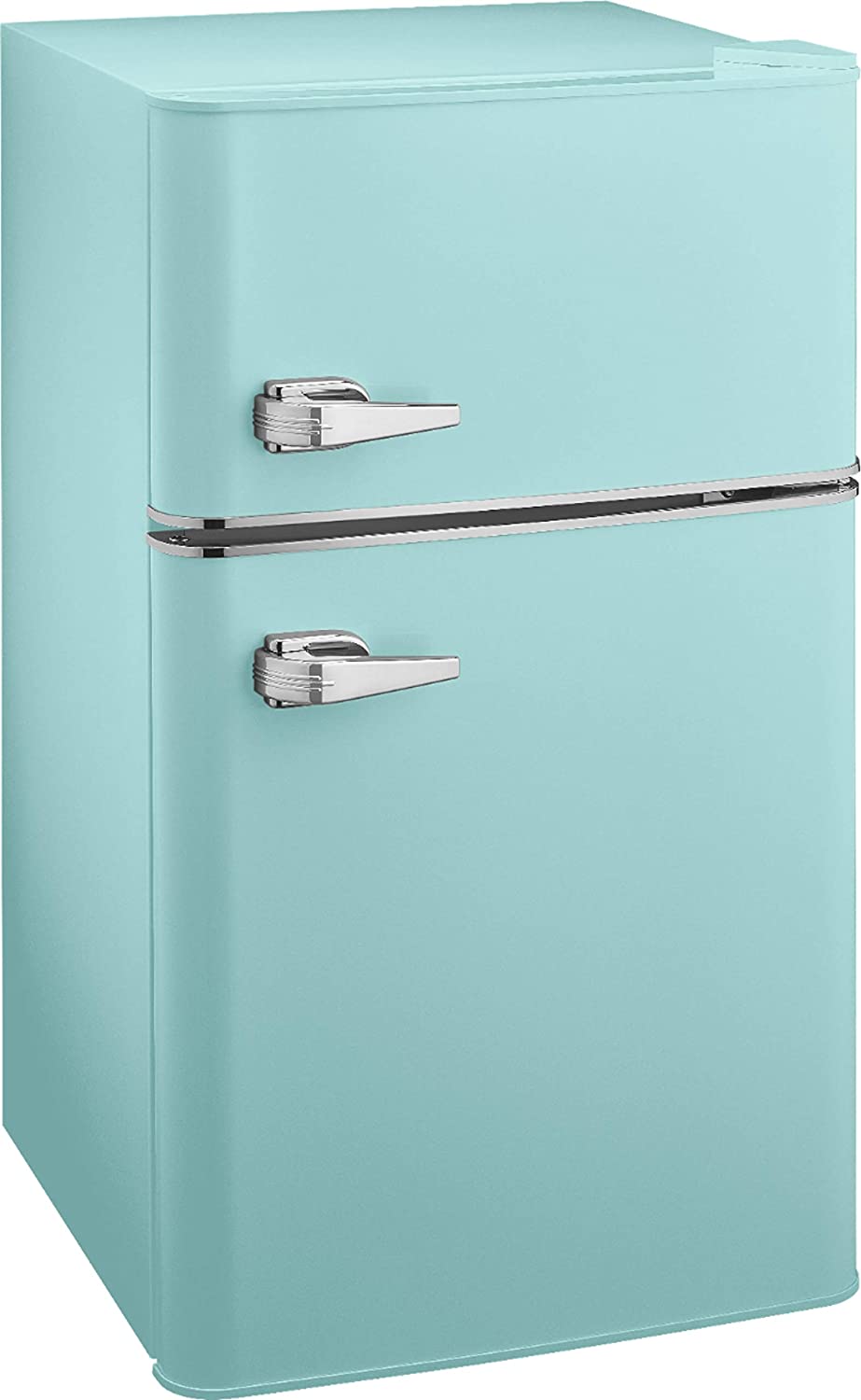 3.1 Cu. ft. Retro Mini Fridge with Top Freezer &ndash; Cool Mint