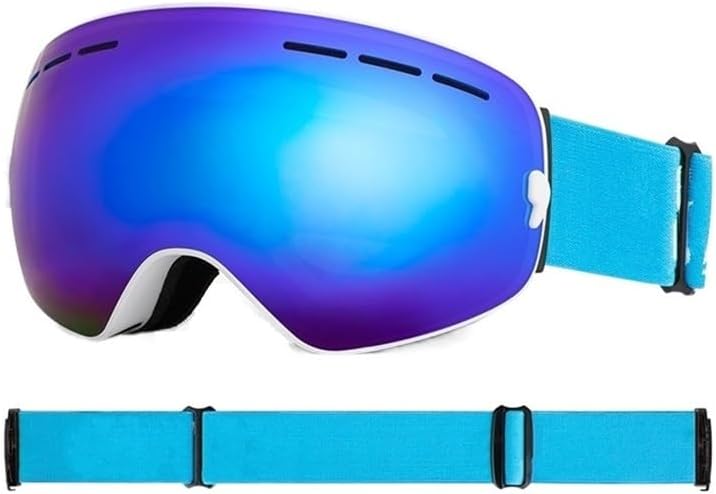 Motorradbrille zum Skifahren UV400-Schutz Skifahren Schneebrille Skibrille Herren Damen Snowboardbrille Brille Antibeschlag-Skimaske Reitbrille (Farbe: 14) (L)