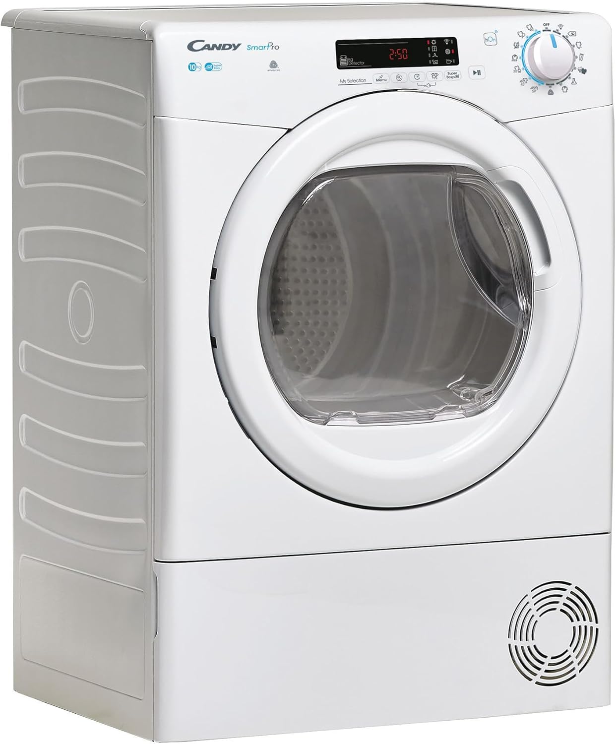 Candy Smart Pro Asciugatrice 10 Kg a Condensazione, Libera Installazione, Classe B, Connessione Wi-Fi + BLE, Controllo da App, Programma Stiro Facile, 59,6 x 58,5 x 85 cm, Bianca - CSOE C10DG-S