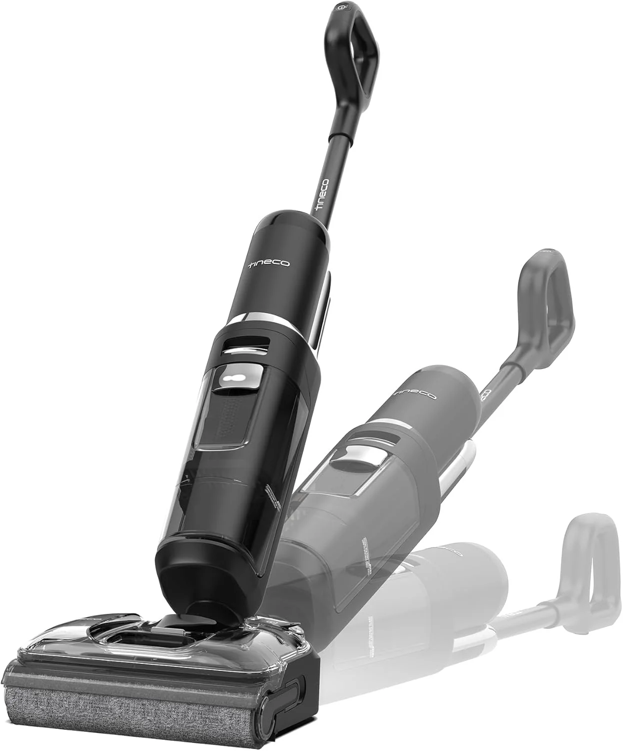 Tineco Floor ONE S7 Stretch Ultra Nass Trockensauger, 180° Lay-Flat Nasssauger, 85°C 5 Min Flashdry-Selbstreinige, 50 Min Laufzeit, DualBlock Anti-Tangle, Beide Kantenreinigen, Reinigen unter Möbeln