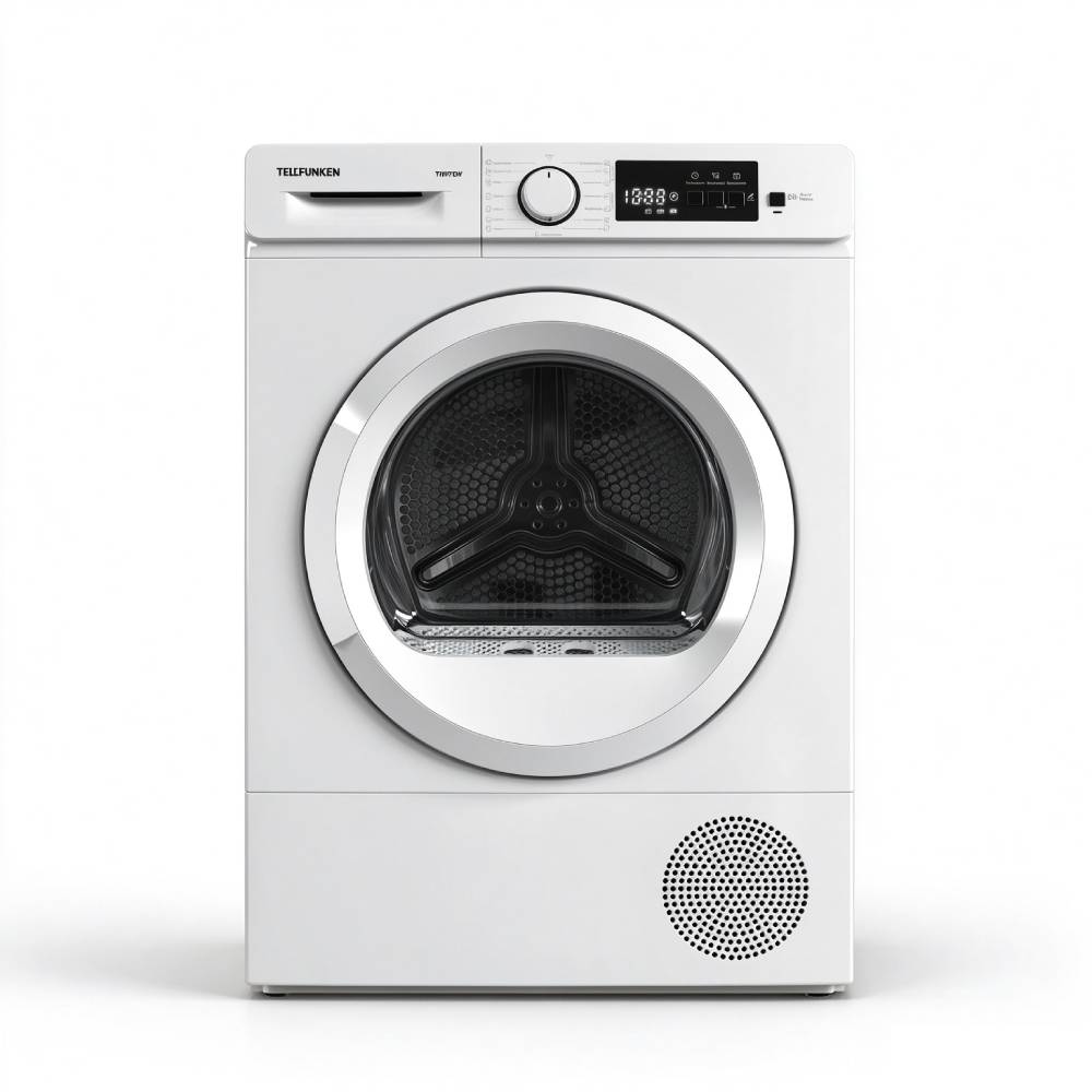 Wärmepumpentrockner 7 kg Frontlader TWP7EW mit 15 Programmen, Trommelbeleuchtung und Knitterschutz