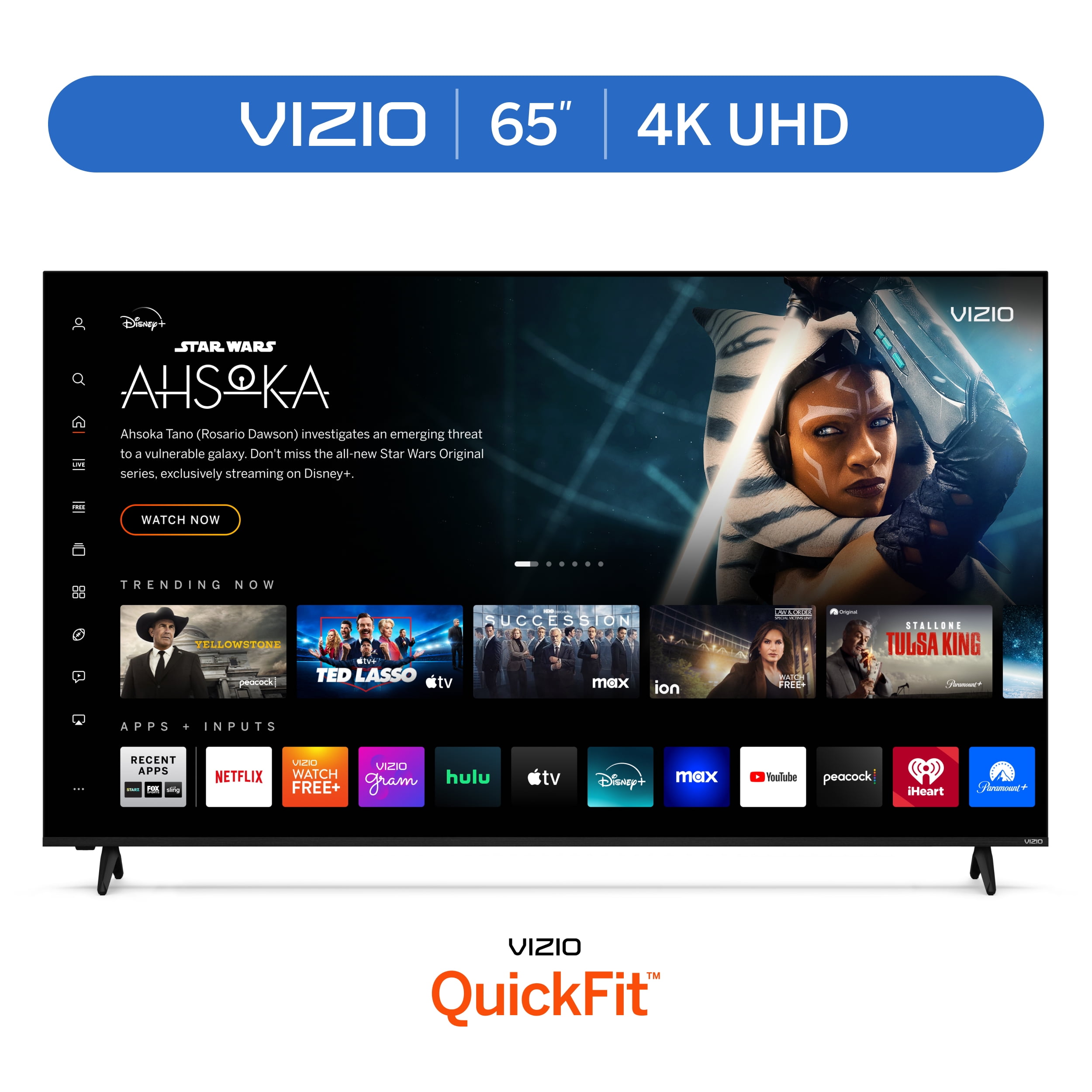 VIZIO 65′′ 4K UHD HDR Smart TV with Dolby Vision, WiFi 6, Voice Control, and Gaming Features