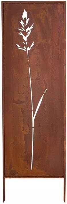 KPGA KAPAGA HOME & GARDEN Gartensichtschutz, 160x50 cm, Weiß, Sichtschutz Metall - - Edelrost - Rostoptik, Patina