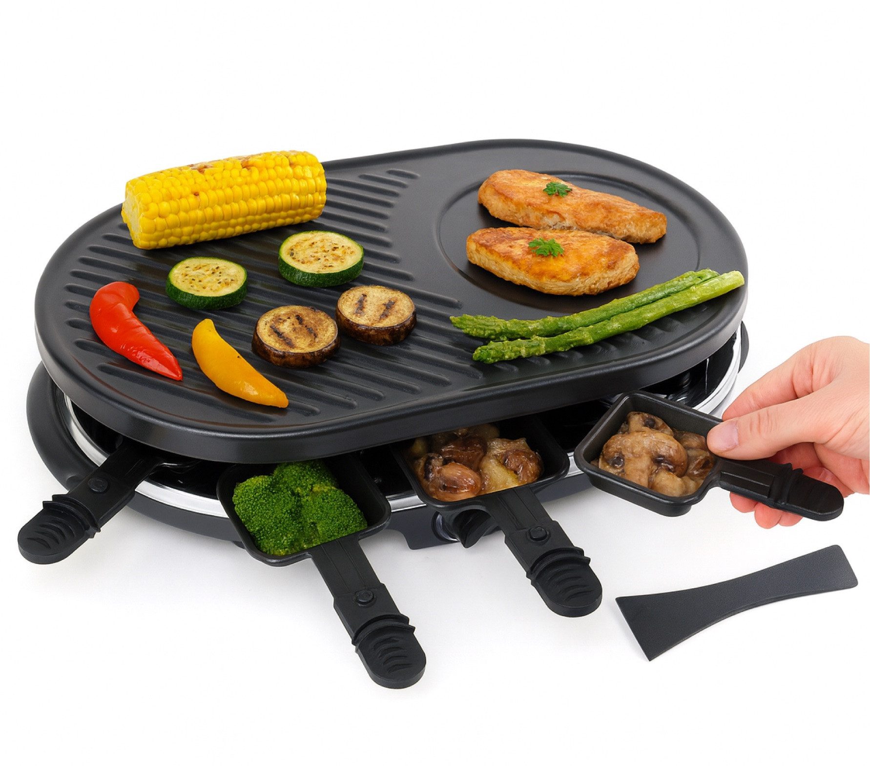 Raclette 8 Personen Set Raclette Grill - Mit Grillplatte