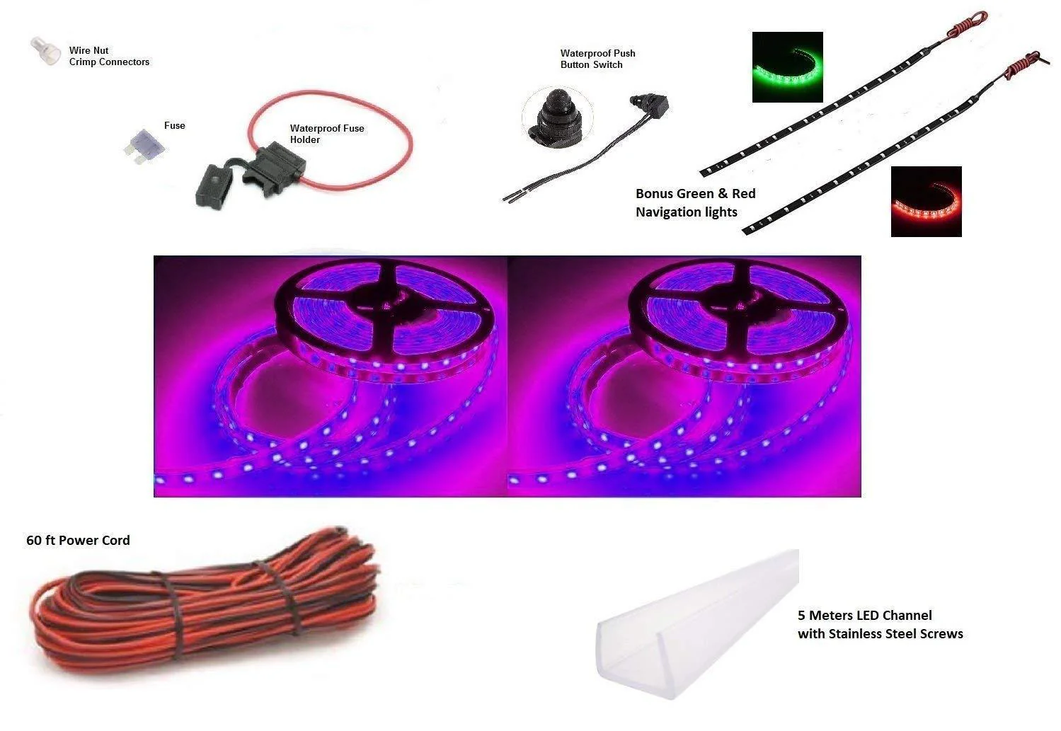 Pimp My Pontoon Black Light Ultraviolet UV LED Under Deck Lighting DIY Kit