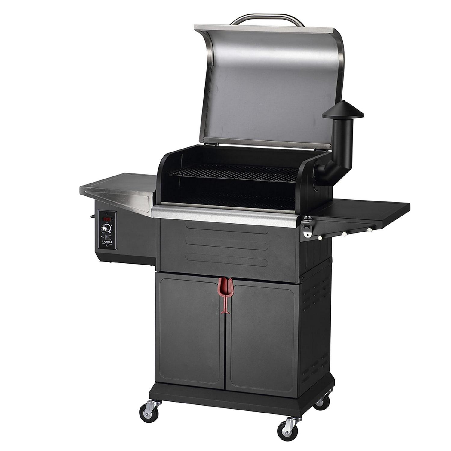 Z Grills ZPG-600D3E 8-in-1 Pellet Grill & Smoker, 572 sq.in., Porcelain-Coated Steel, Smoke Color