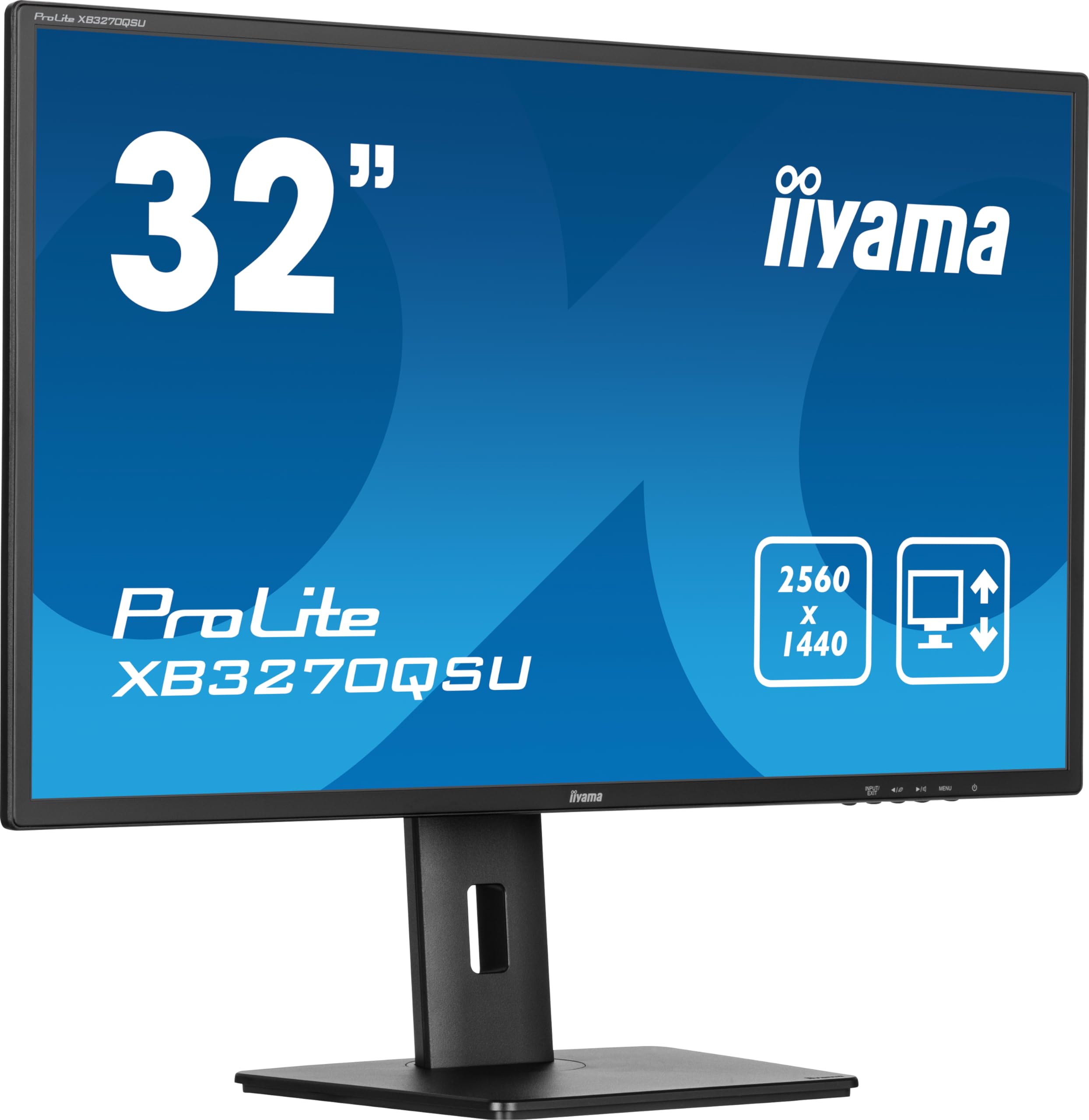 WQHD IPS-Monitor 31,5 Zoll 2560 x 1440 100 Hz mit USB-Hub, Lautsprechern und höhenverstellbarem Standfuß