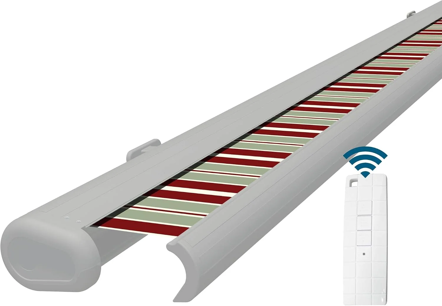 Eclipse Vollkassettenmarkise Premium elektrisch 2x1,5m Markise Balkon Terrassenüberdachung Kassettenmarkise Gelenkarm Polyacryltuch UV-Schutz 50+