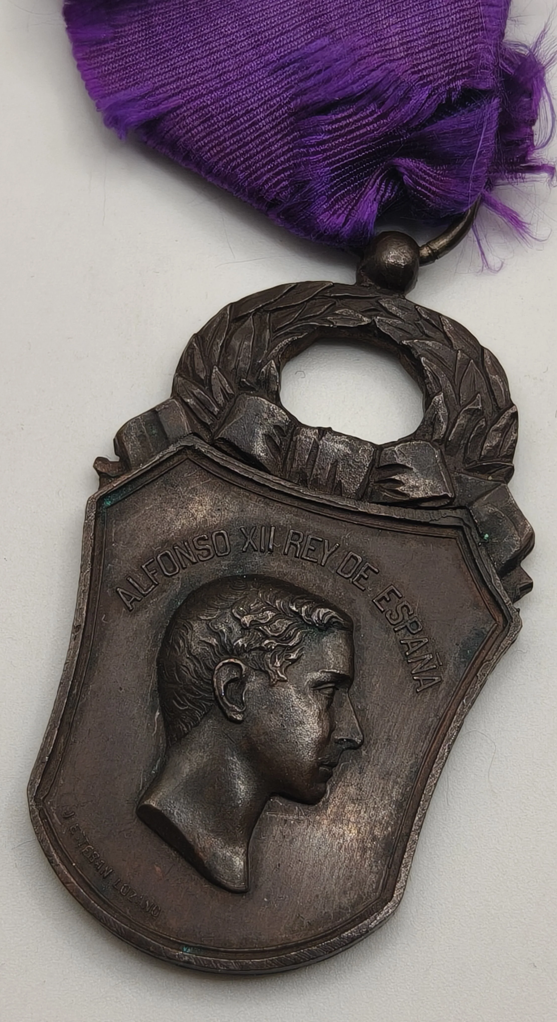 Madrid Medal of Gratitude. Alphonso XII 1876.