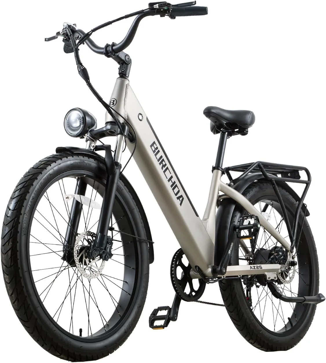 E Bike elektrofahrräder Herren Damen, E Fahrrad 250W Motor 95 N.m 25km/h, Ebike 48V 20Ah(960Wh) Akku bis 120km, AZ26, 26x3, 7-Gang