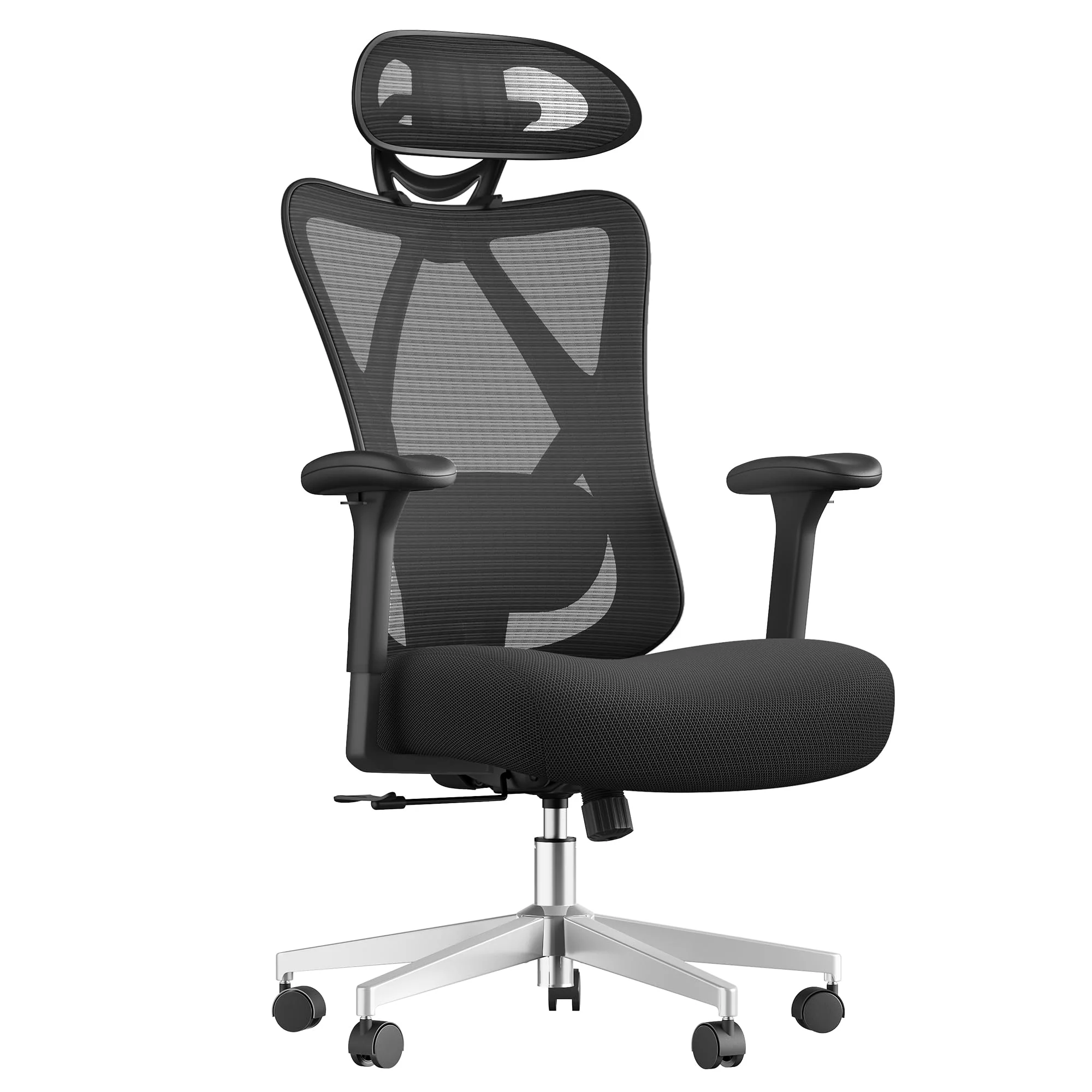 SONGMICS Ergonomischer Bürostuhl mit klappbaren Armlehnen und höhenverstellbarem Sitz