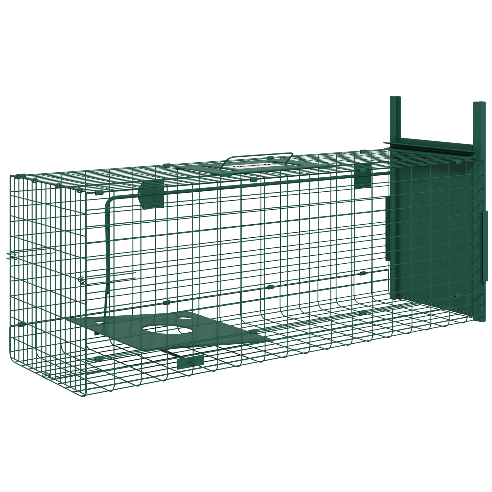 Outsunny Käfig für die Bekämpfung von Schädlingen 1 Eingang Maße 80L x 25B x 30H cm dunkelgrün