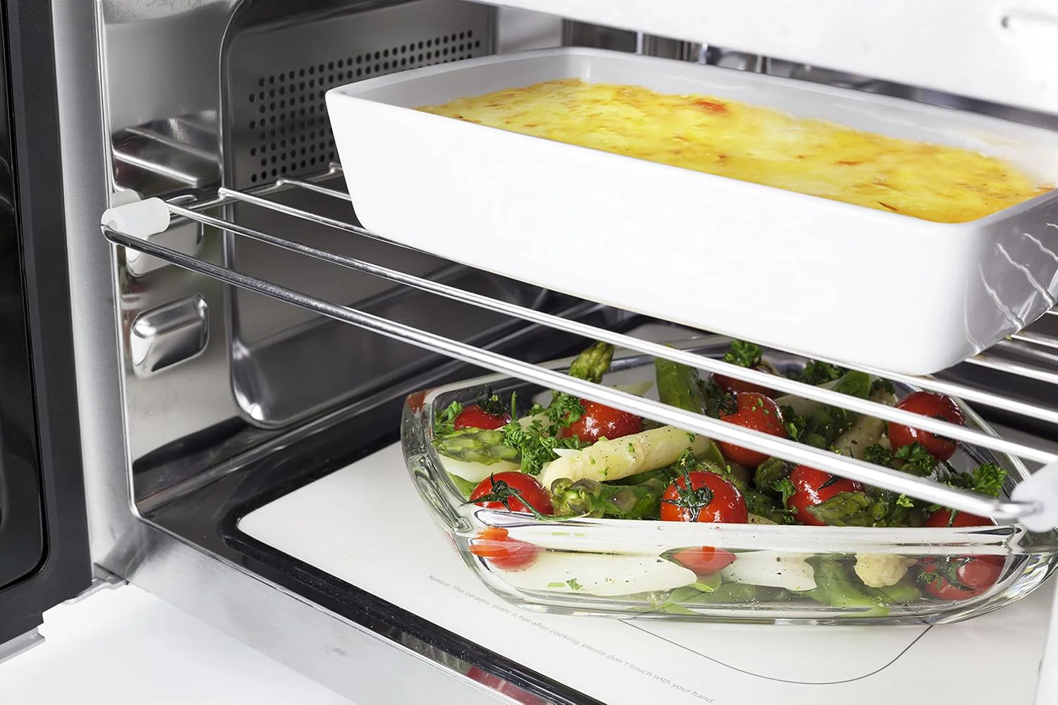 CASO MCG30 Ceramic chef Testsieger Haus & Garten Test, 3in1 Mikrowelle mit Grill + Hei?luft 2100W 30L, Borosilikatglasboden, Backofen-Funktion bis 200��C