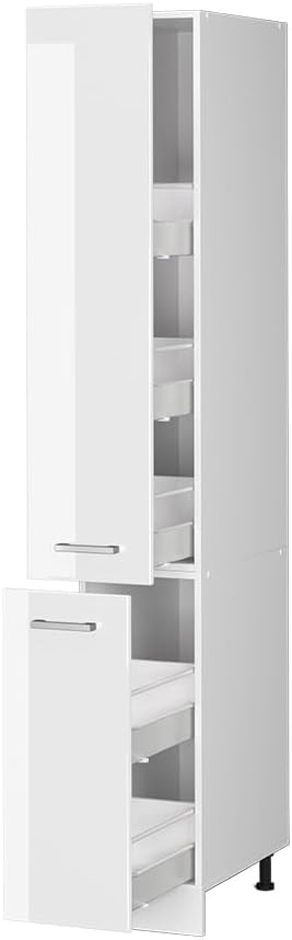Vicco Armadio da farmacia R-line, Bianco lucido/Bianco, 30 cm