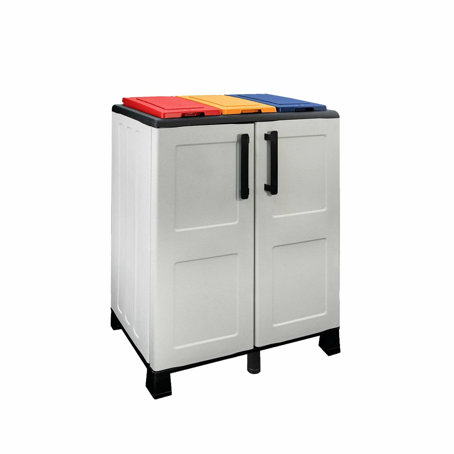 Armadio in polipropilene per raccolta differenziata Linea Idea Eco - h90x68x37 cm