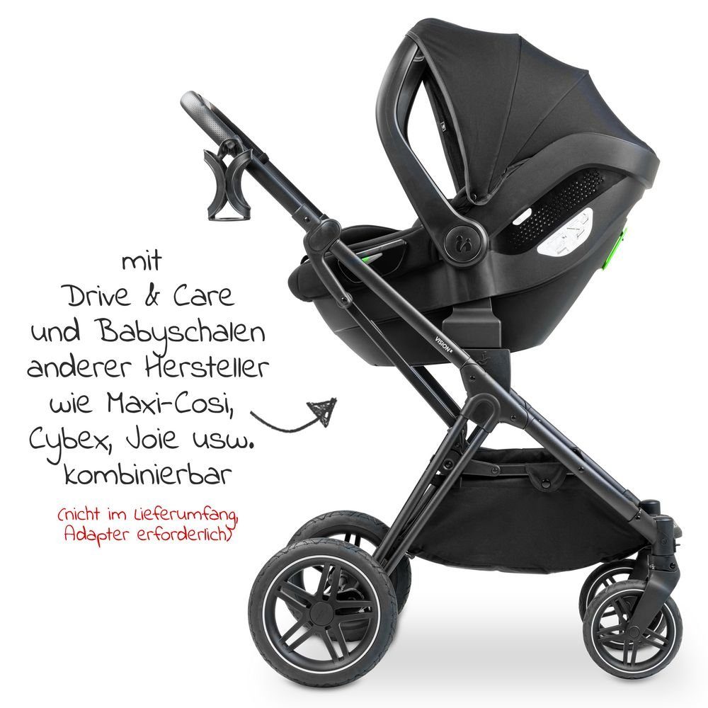 Kombi-Kinderwagen Vision X Duoset Black - Melange Black