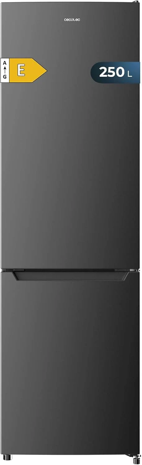 Cecotec Kühl-Gefrierkombination, 180X55Cm, 250 L, Silber, Bolero CoolMarket Combi 250 Dark E. Energieklasse E Dunkler