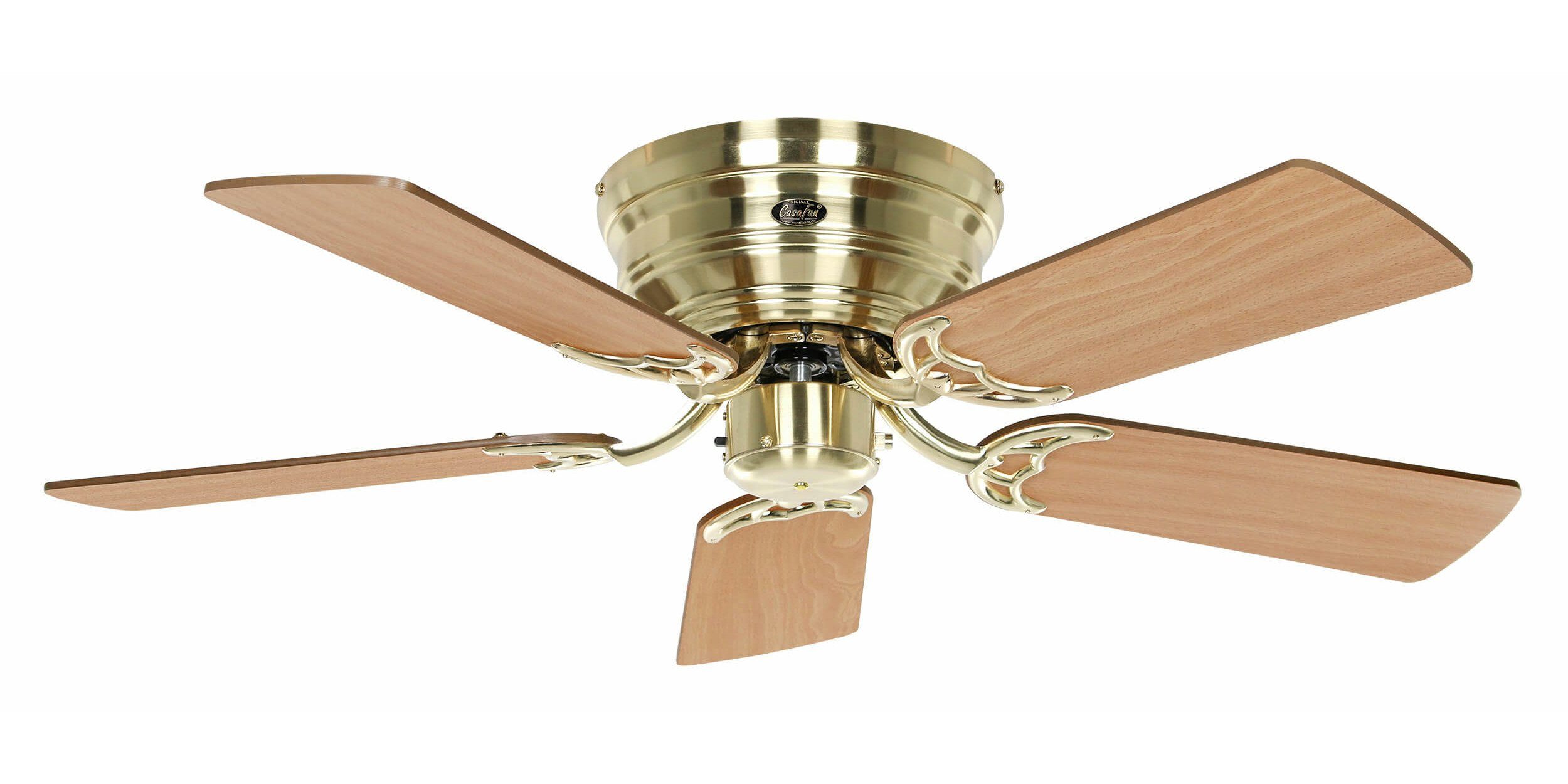 Deckenventilator Deckenventilator Classic Flat III Messing gebürstet 103
