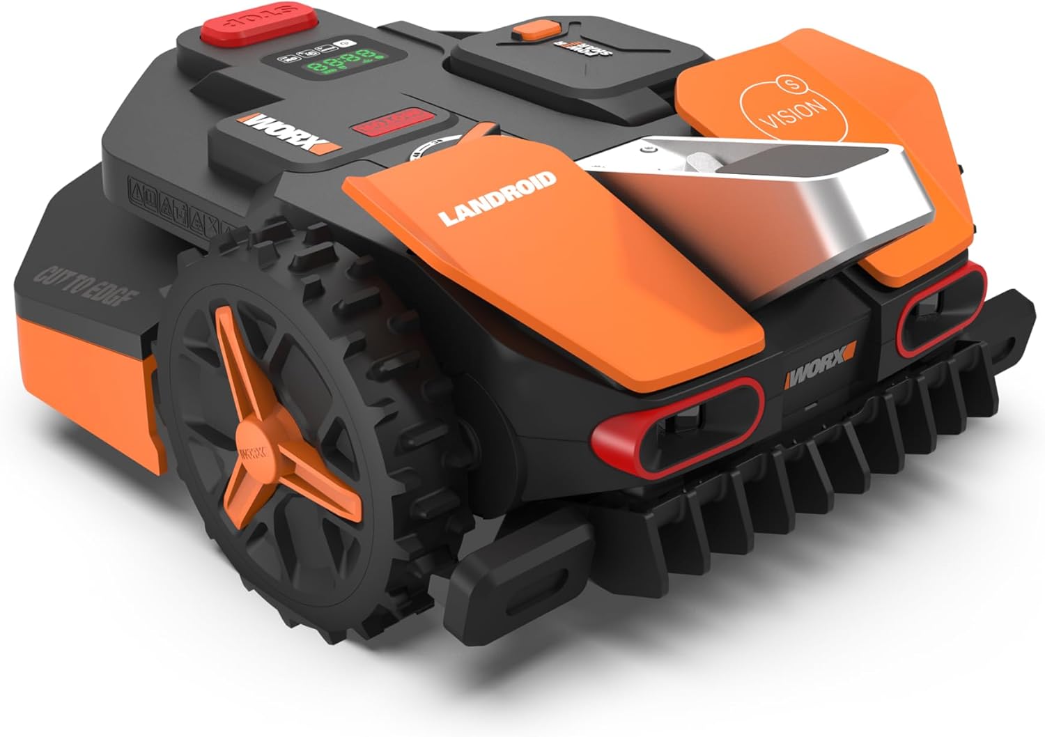 WORX Landroid WR169E Mähroboter mit Begrenzungskabel für Gärten bis 300m² - AIA Navigation - App Steuerung, WLAN, Bluetooth - Cut-to-Edge - 16 cm Schnittbreite - 30-60 mm Schnitthöhe