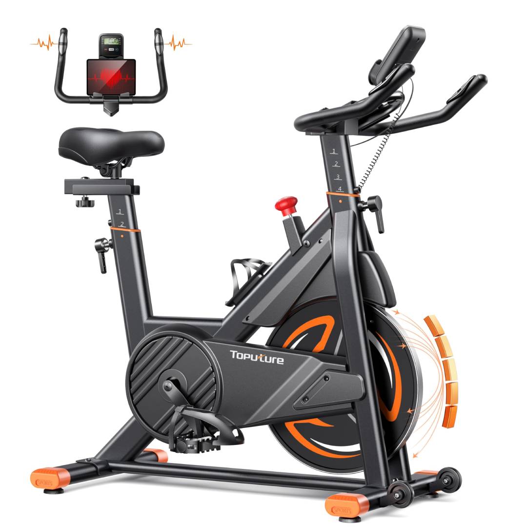 Heimtrainer Fahrrad mit Magnetwiderstand 15 kg Schwungrad 160 kg Tragkraft App-Bluetooth LCD-Display Pulsmesser
