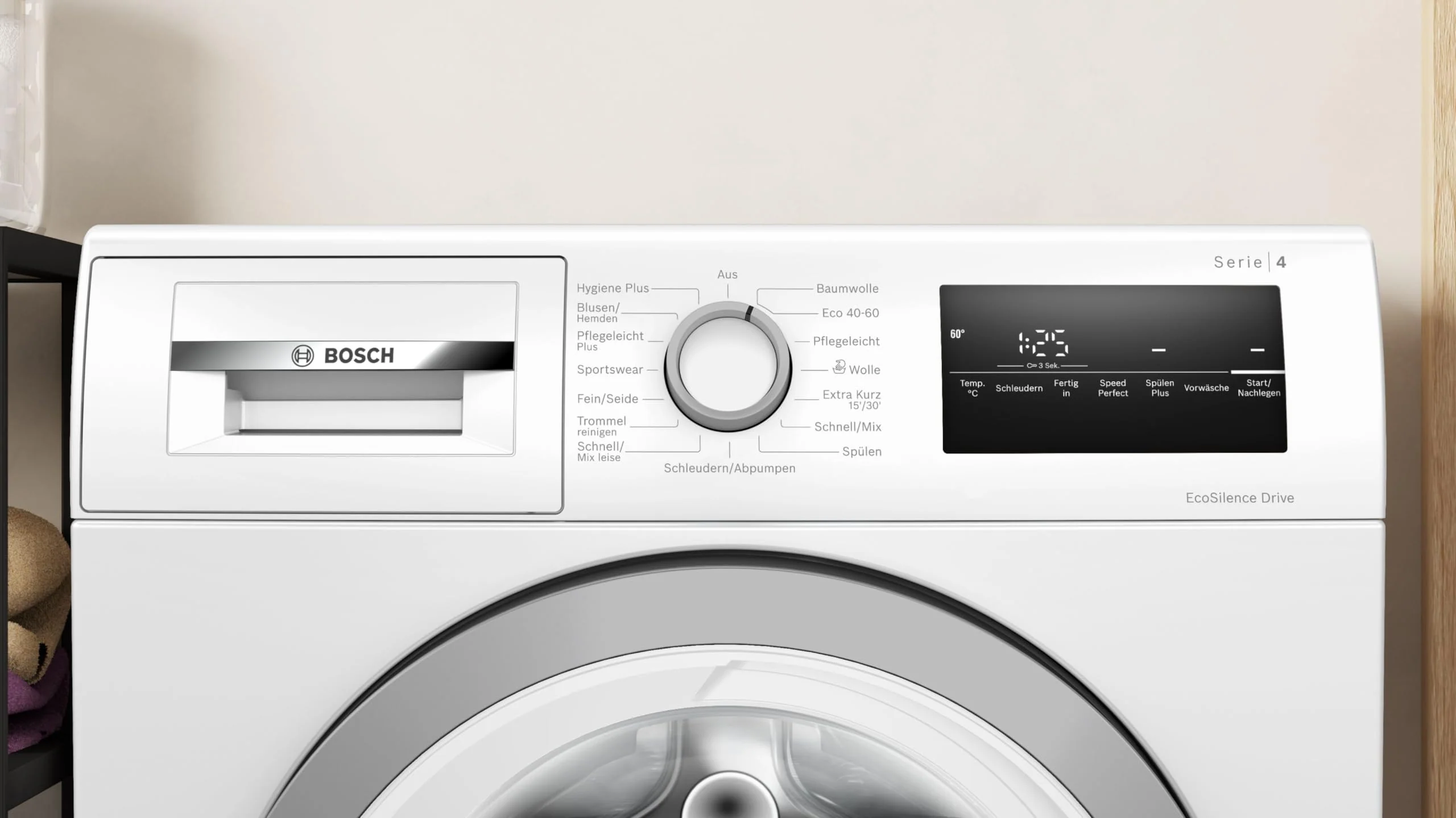 2025 BOSCH WAN28K23 Lavadora Serie 4, carga frontal, capacidad 8 kg, 1400 rpm, EcoSilence Drive: lavado silencioso y eficiente, Hygiene Plus, Speed Perfect, blanco, 60 cm, Edición exclusiva Amazon