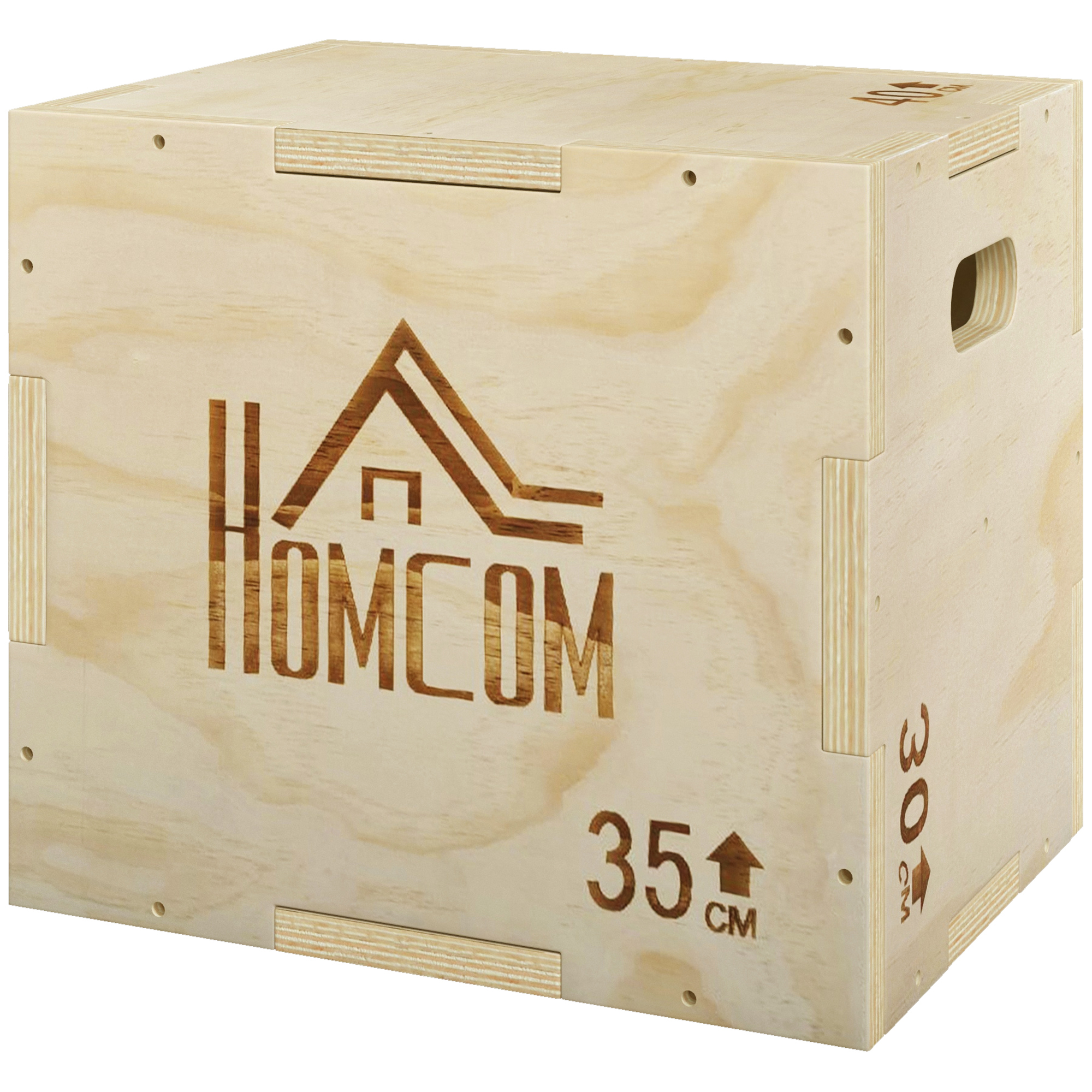 HOMCOM Box Jump Plyo-Box Trainingsgerät Sprungbox Muskelaufbau Fitness & Crossfit Plyobox für Box-Training 40,5/35,5/30,5 cm