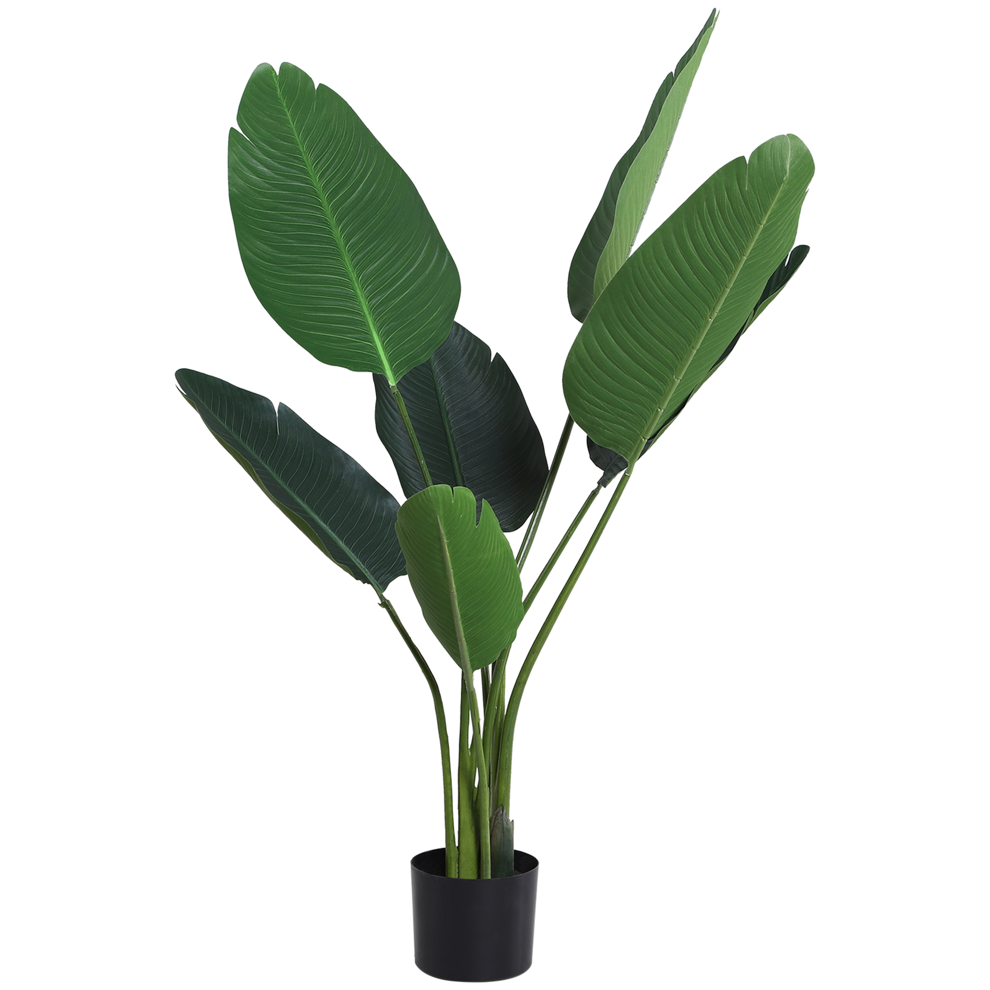 Outsunny Künstliche Paradiesvogel-Pflanze Hoch 120 cm mit Topf für Innen und Außen