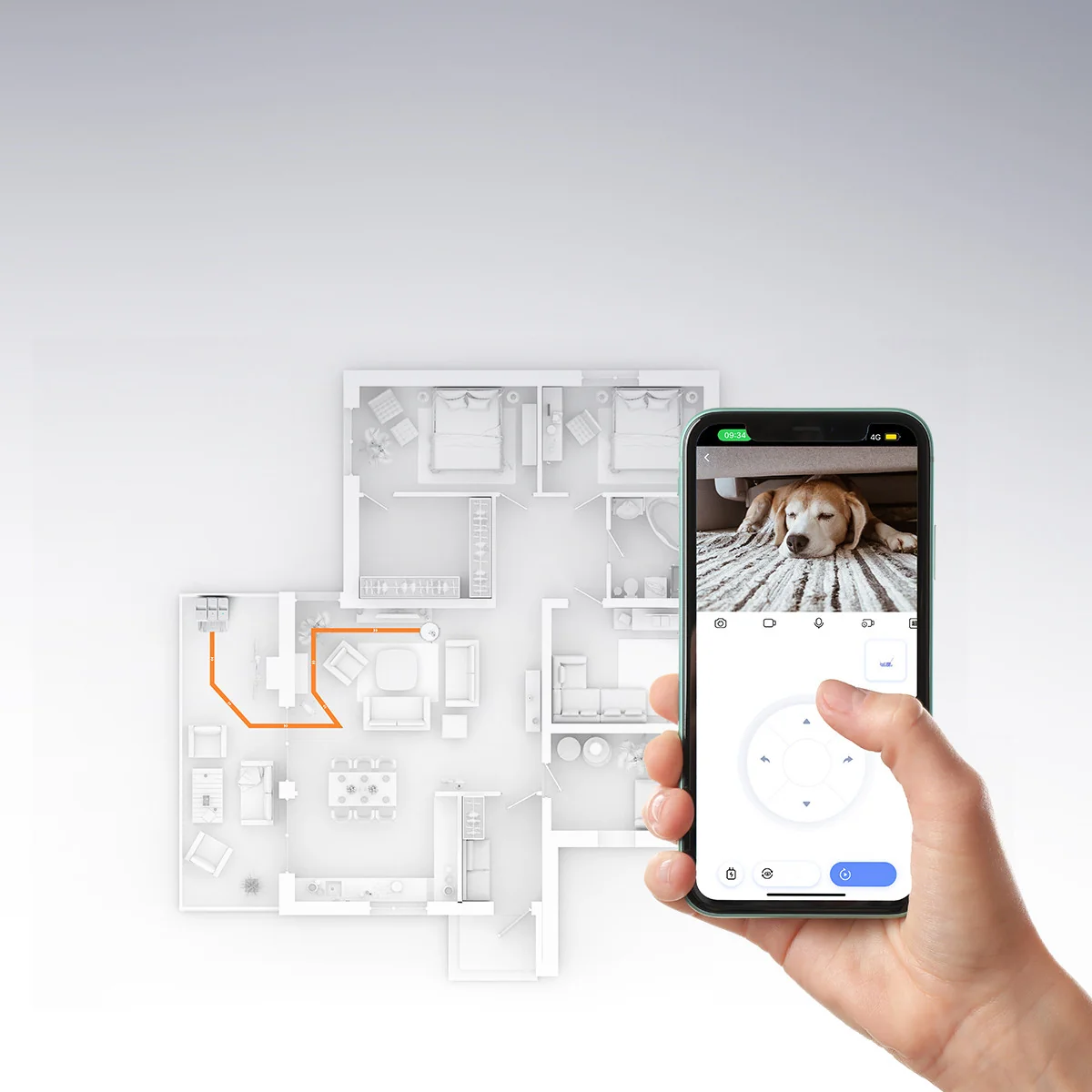 Ezviz RS20 PRO Robot Aspirapolvere Lavapavimenti Wi-Fi 7200Pa Bianco