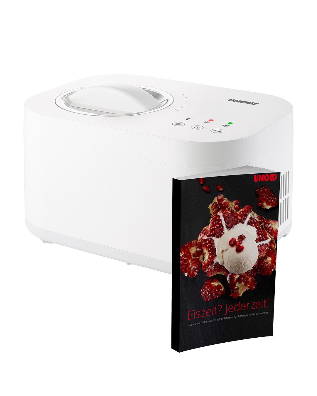 Eismaschine Unold 488209 Eismaschine Snow inklusive Eisbuch 1 L