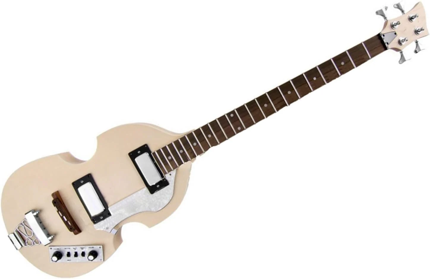 Fachmann E-Gitarren-Bausatz DIY Semi Hollow Lindenholz Mit Geflammtem Ahornfurnier Top Body E-Bass-Gitarren-Kit Selbstbau Gitarrenkit