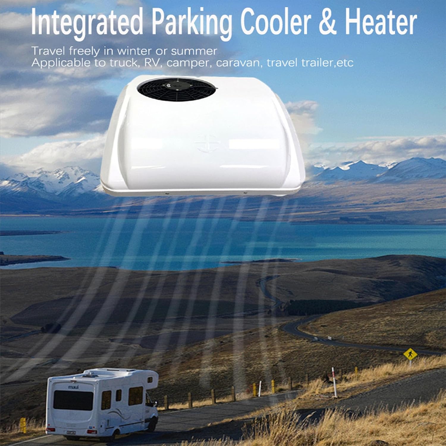 Wohnmobil-Klimaanlage, 12 V/24 V, Für Caravan, Wohnmobil, LKW, Parkplatz, Elektrisch, Batteriebetrieben, Kombinierte Heizungs- Und Kühlklimaanlage Mit Heizeinheit, Für Bu（12V）