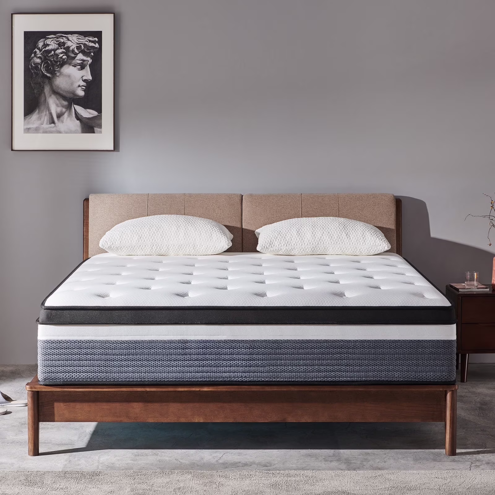 Queen Mattress, JIAVA 12" Medium Memory Foam & Spring Hybrid Mattress, Support for Adult