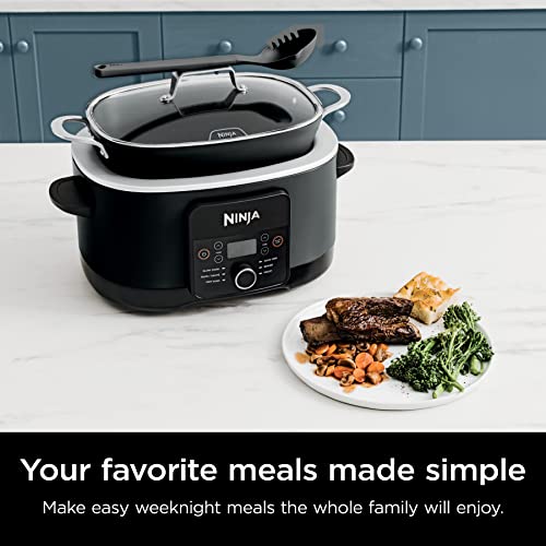 Ninja MC1010 Foodi PossibleCooker PLUS   Sous Vide & Proof 6 in 1 Multi Cooker, with 8.5 Quarts, Slow Cooker, Dutch Oven & More, Glass Lid & Integrated Spoon, Nonstick, Oven Safe Pot to 500°F, Black: Home & Kitchen