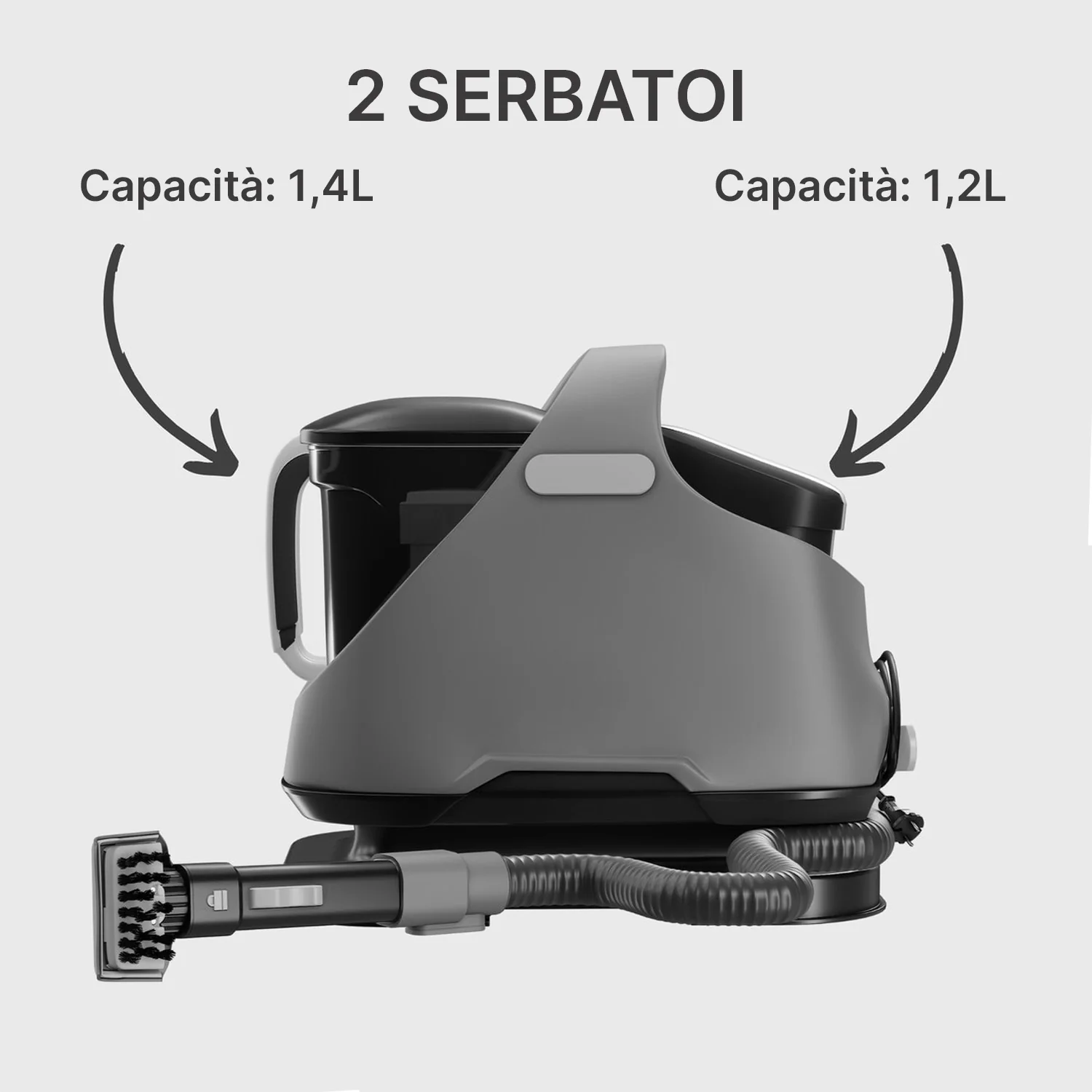 Aspirapolvere per Divani e Tappeti Tubo 1,2m 1200/1400ml 650W
