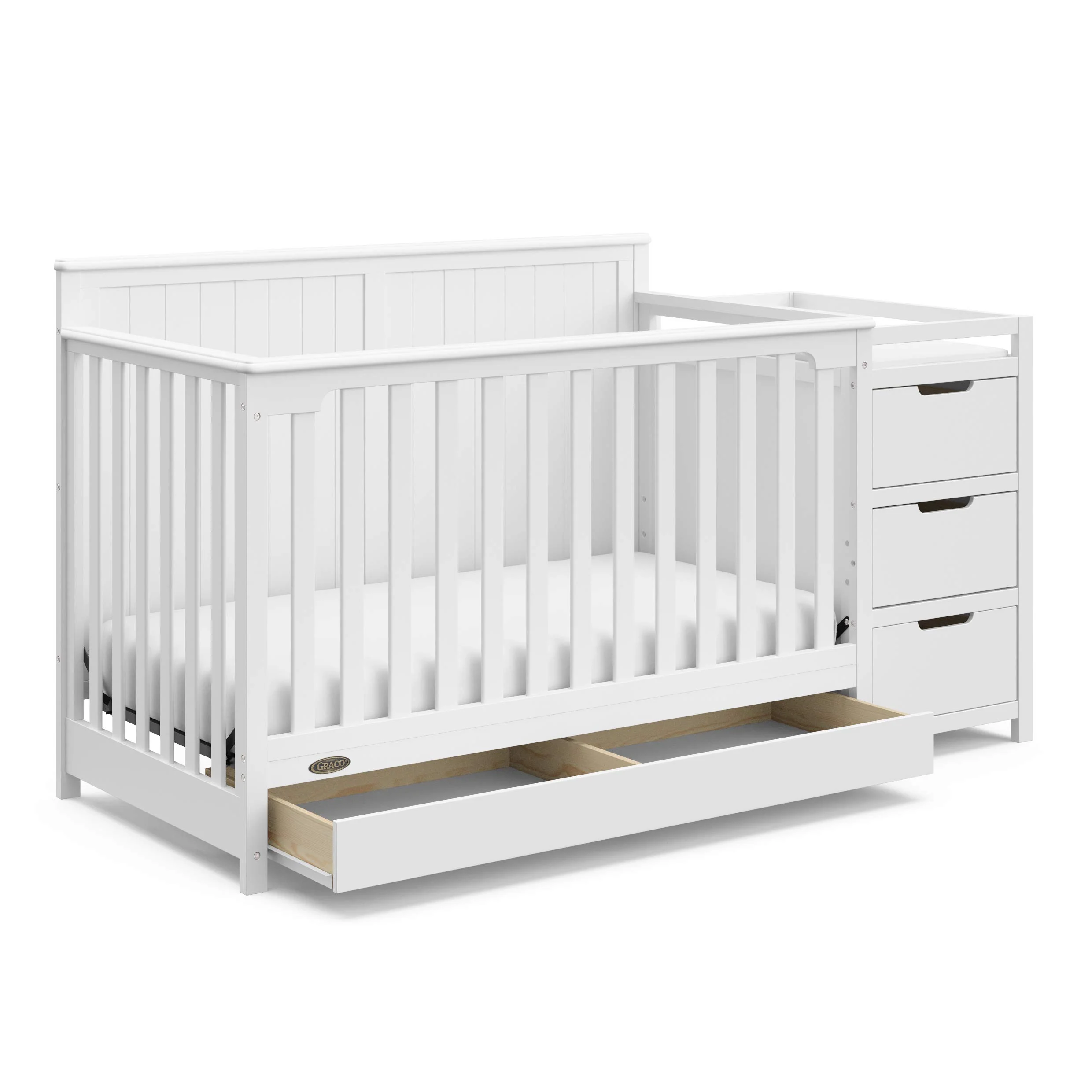 Graco Hadley 5-in-1 Convertible Crib with Changing Table and Drawer